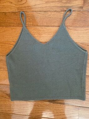 Code x Mode Angora Blend Knit Cami Tank Top Gray Soft Fuzzy Sweater Knit Medium